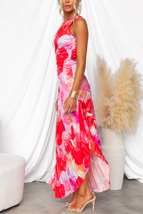 Yanira | Plissiertes Kleid mit einem Schulterträger