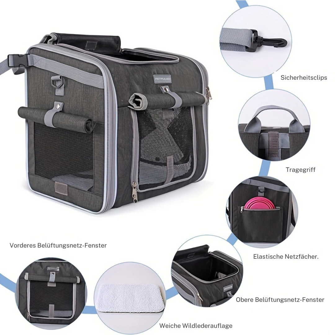 Paw Room™ 3-in-1 Hunde-Transporttasche fürs Fahrrad