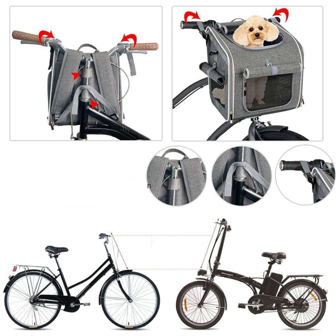 Paw Room™ 3-in-1 Hunde-Transporttasche fürs Fahrrad