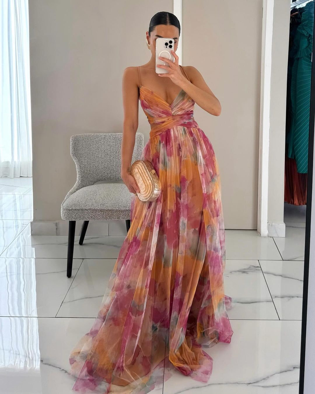Giselle | Zauberhaftes Maxikleid mit Blumenmuster