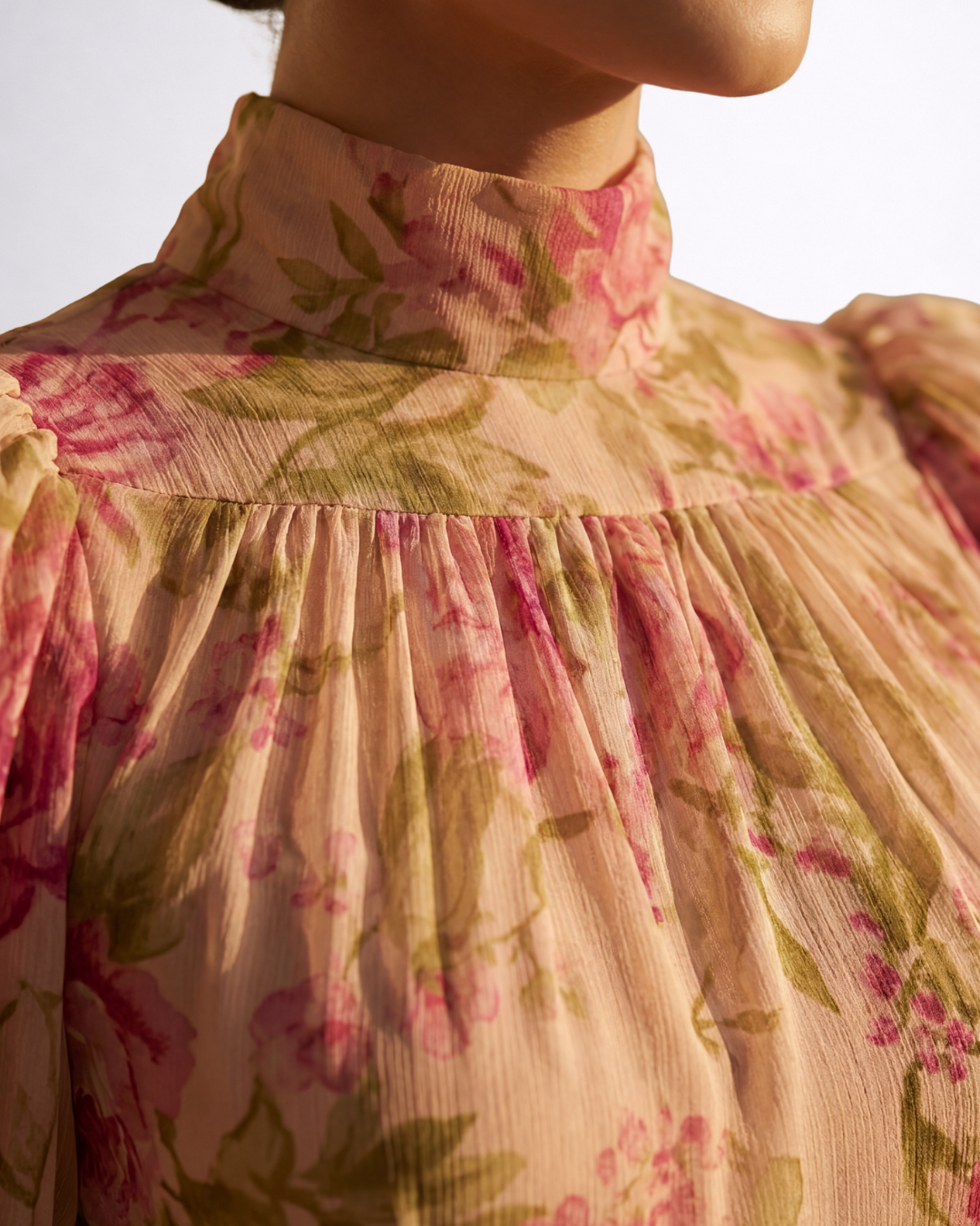 Rosario | Langes Blumenkleid aus Chiffon
