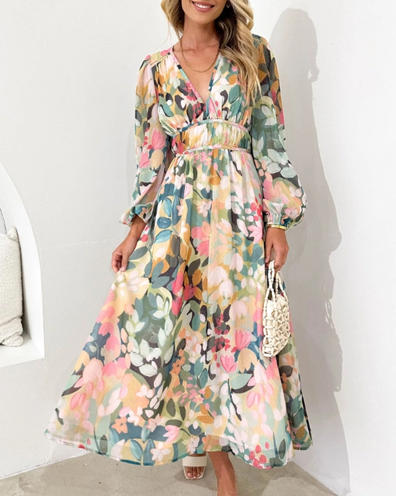 Celine | Damenkleid mit Blumenmuster