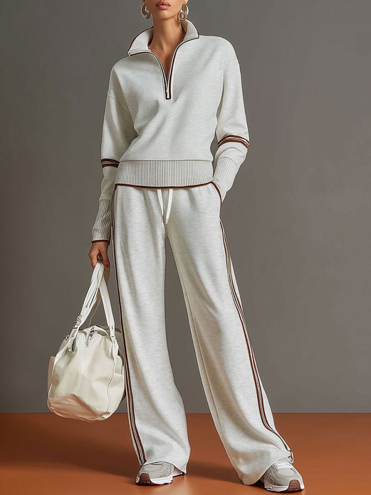 Charlotte | Elegantes und bequemes zweiteiliges Damen-Set mit weitem Bein