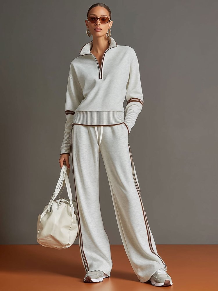 Charlotte | Elegantes und bequemes zweiteiliges Damen-Set mit weitem Bein