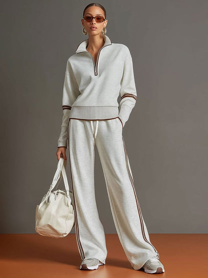 Charlotte | Elegantes und bequemes zweiteiliges Damen-Set mit weitem Bein