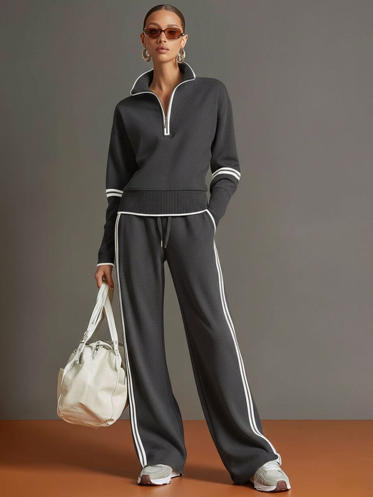 Charlotte | Elegantes und bequemes zweiteiliges Damen-Set mit weitem Bein