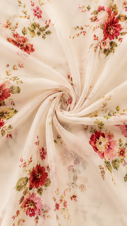 Thalia | Romantisches Floral-Maxikleid mit Beinschlitz