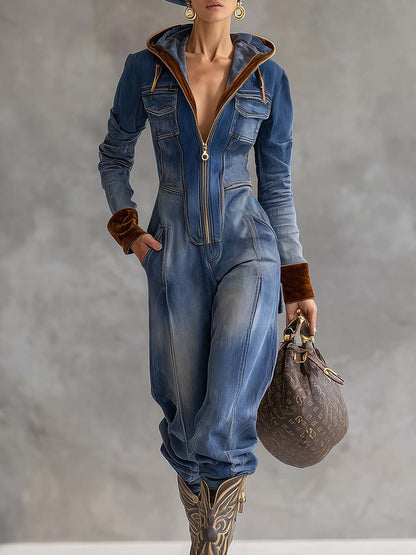 Maya | Bequemer und stilvoller Damen-Overall mit Kapuze