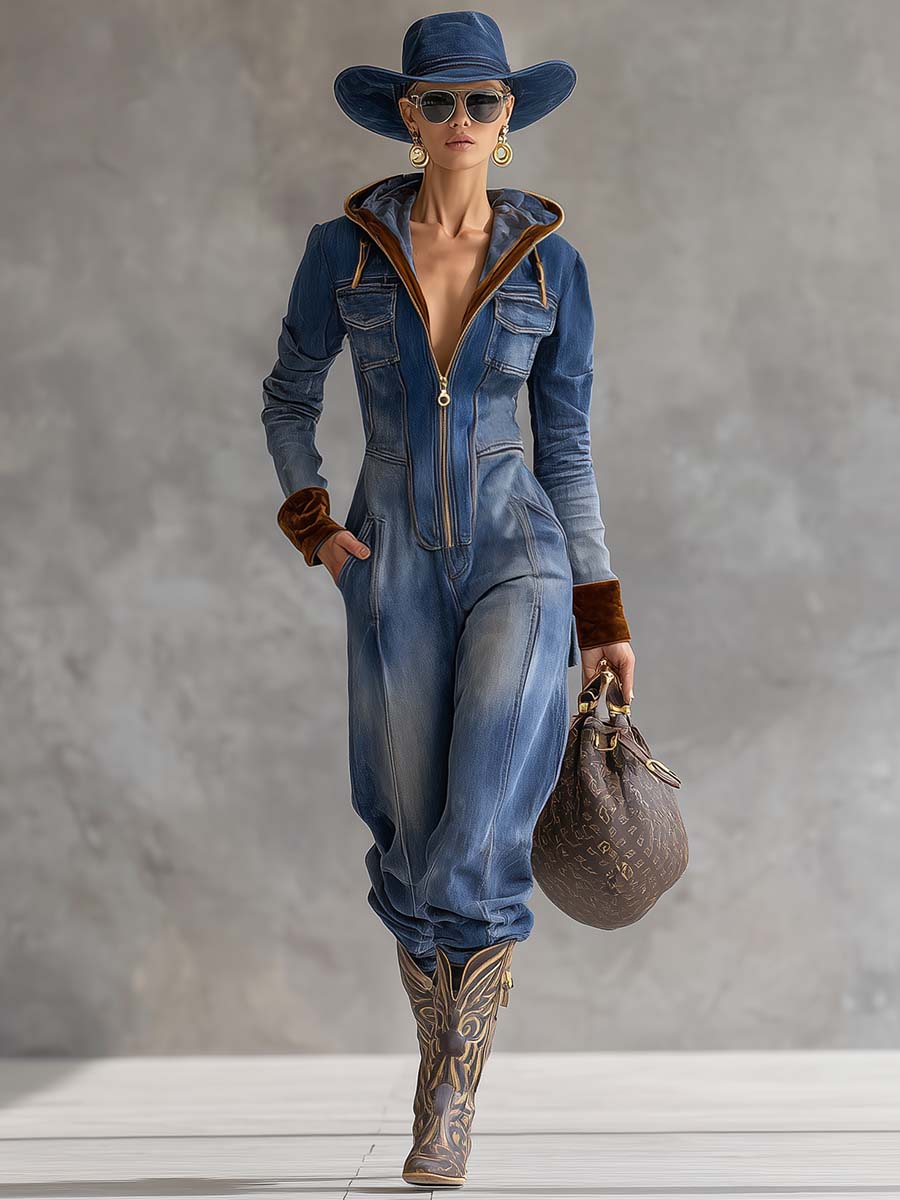 Maya | Bequemer und stilvoller Damen-Overall mit Kapuze