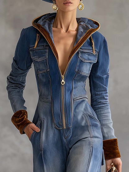 Maya | Bequemer und stilvoller Damen-Overall mit Kapuze