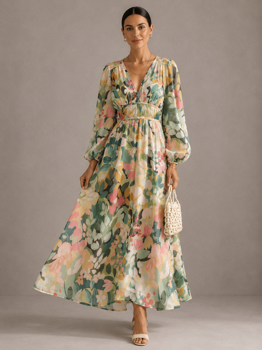 Celine | Damenkleid mit Blumenmuster