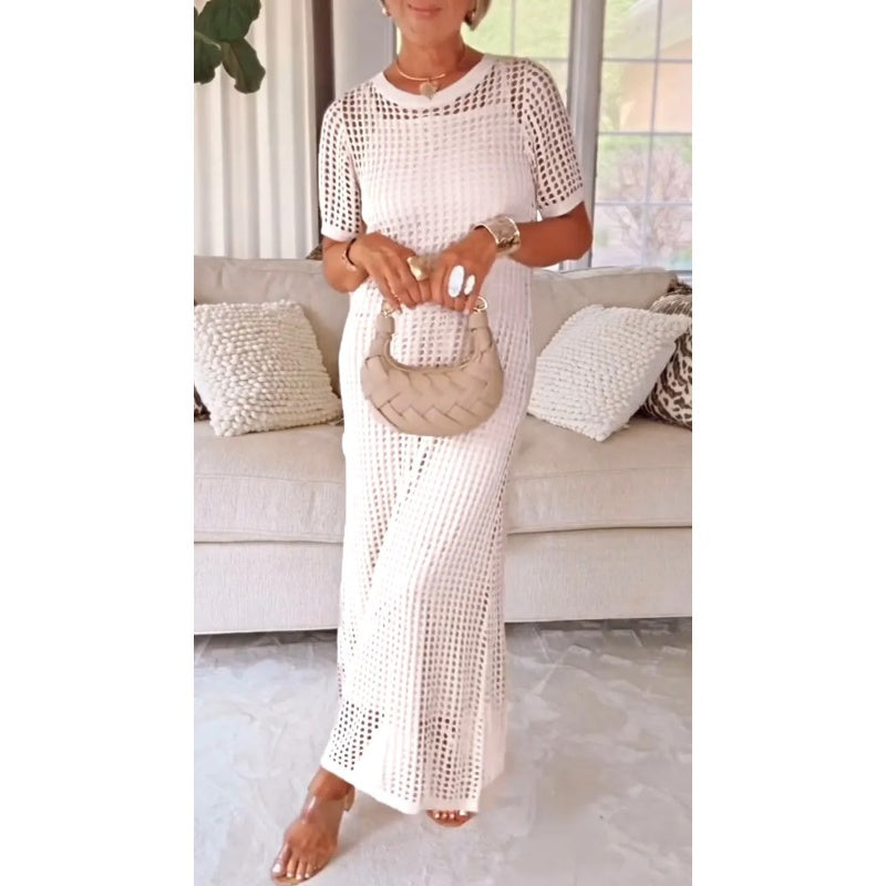 Anne | Mesh-Maxikleid im Boho-Luxus-Stil mit Cut-Out