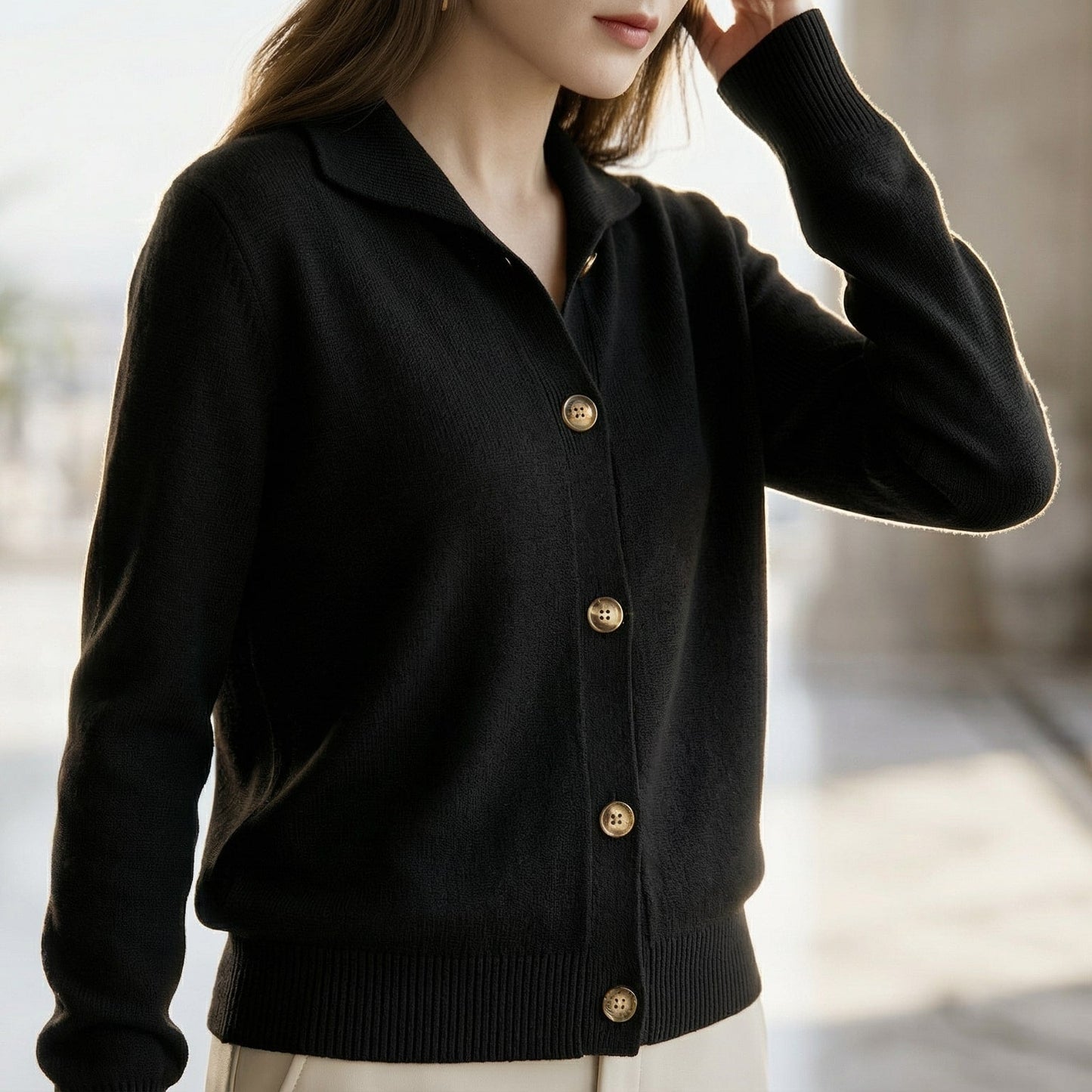 Skye | Klassischer Cardigan mit Knöpfen
