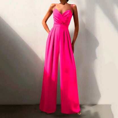 Mia | Elegantes Und Stilvolles Jumpsuit Mit Weitem Bein Für Damen