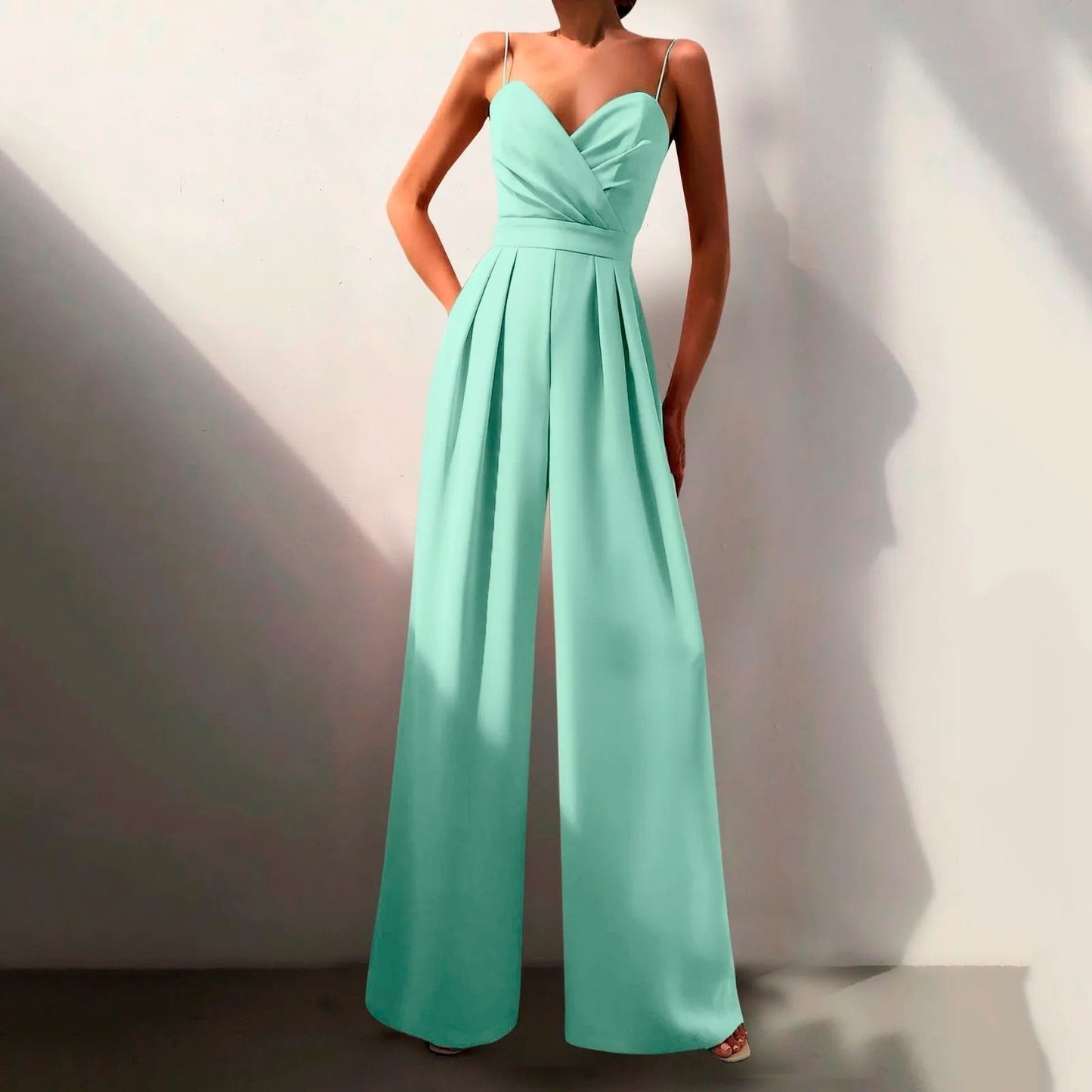 Mia | Elegantes Und Stilvolles Jumpsuit Mit Weitem Bein Für Damen