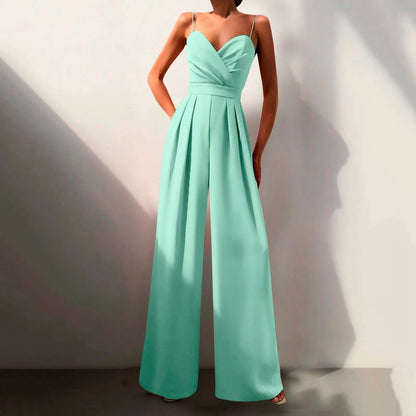Mia | Elegantes Und Stilvolles Jumpsuit Mit Weitem Bein Für Damen