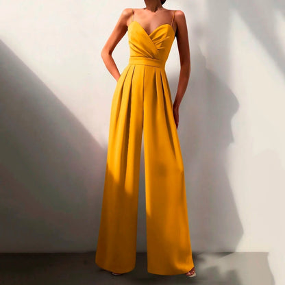 Mia | Elegantes Und Stilvolles Jumpsuit Mit Weitem Bein Für Damen