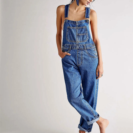 Greta | Bequeme Latzhose aus Stretch-Denim