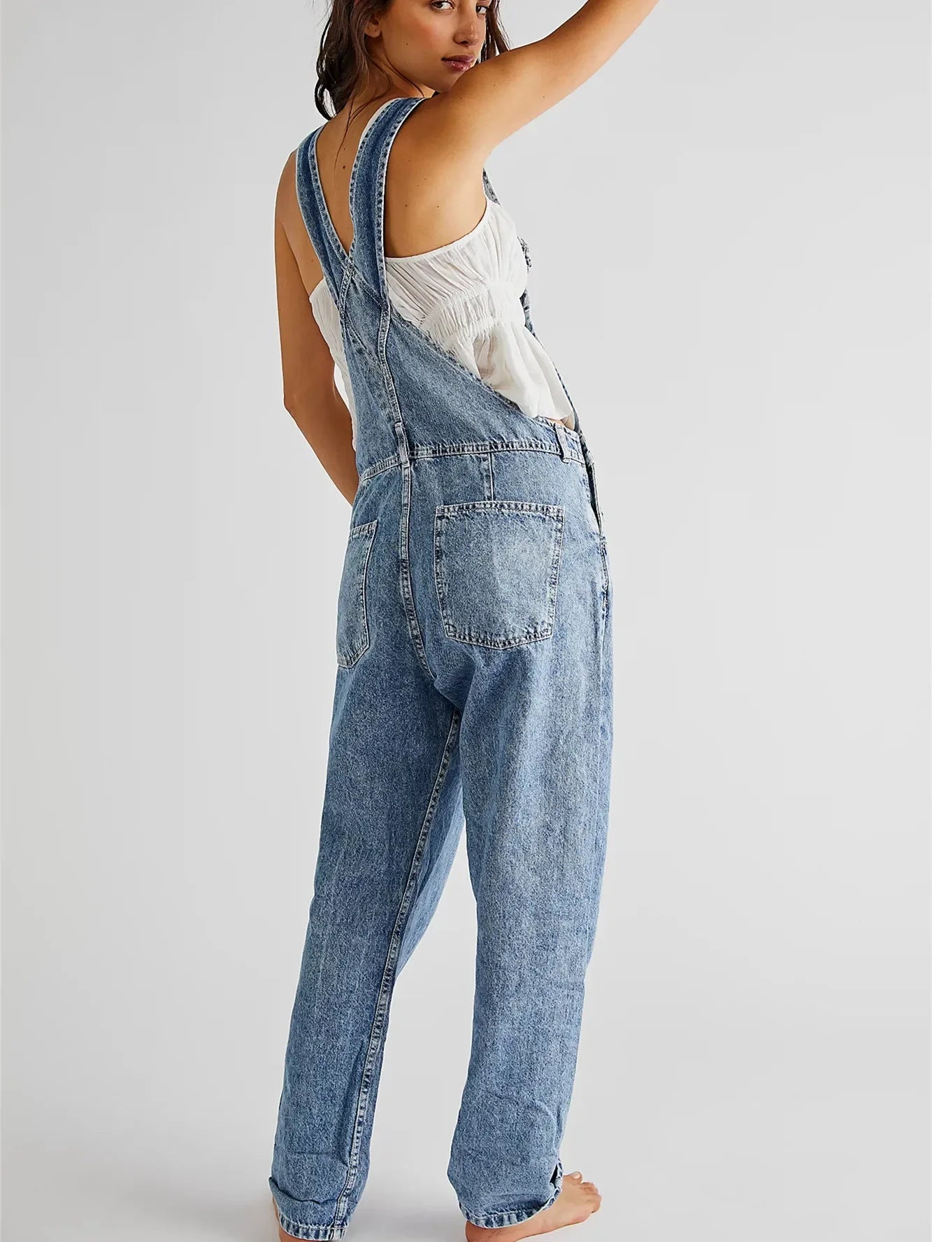 Greta | Bequeme Latzhose aus Stretch-Denim