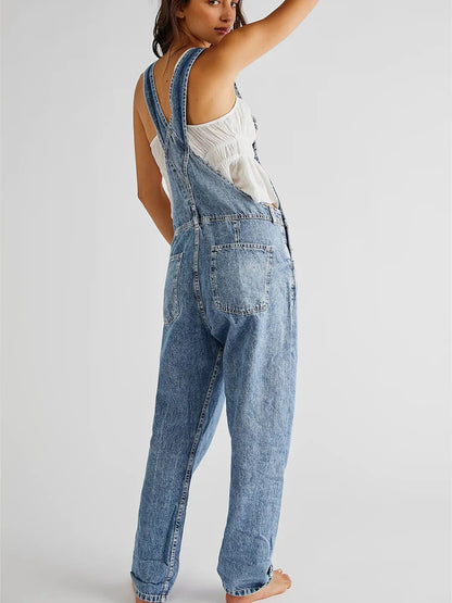Greta | Bequeme Latzhose aus Stretch-Denim
