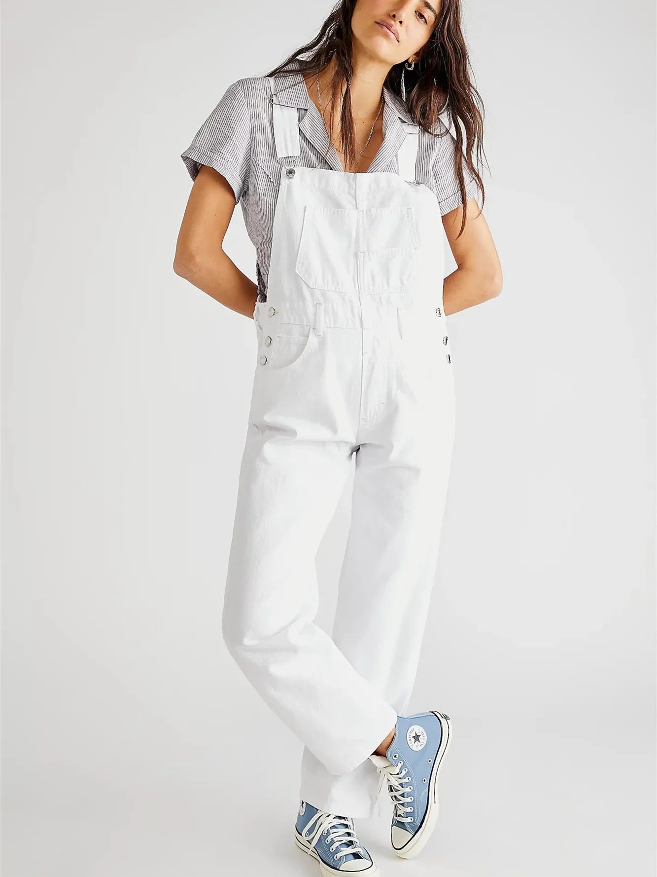 Greta | Bequeme Latzhose aus Stretch-Denim
