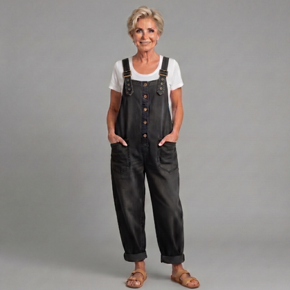 Malaga | Komfortabler Retro-Overall mit weitem Bein für jeden Tag