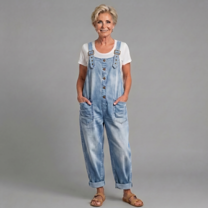 Malaga | Komfortabler Retro-Overall mit weitem Bein für jeden Tag