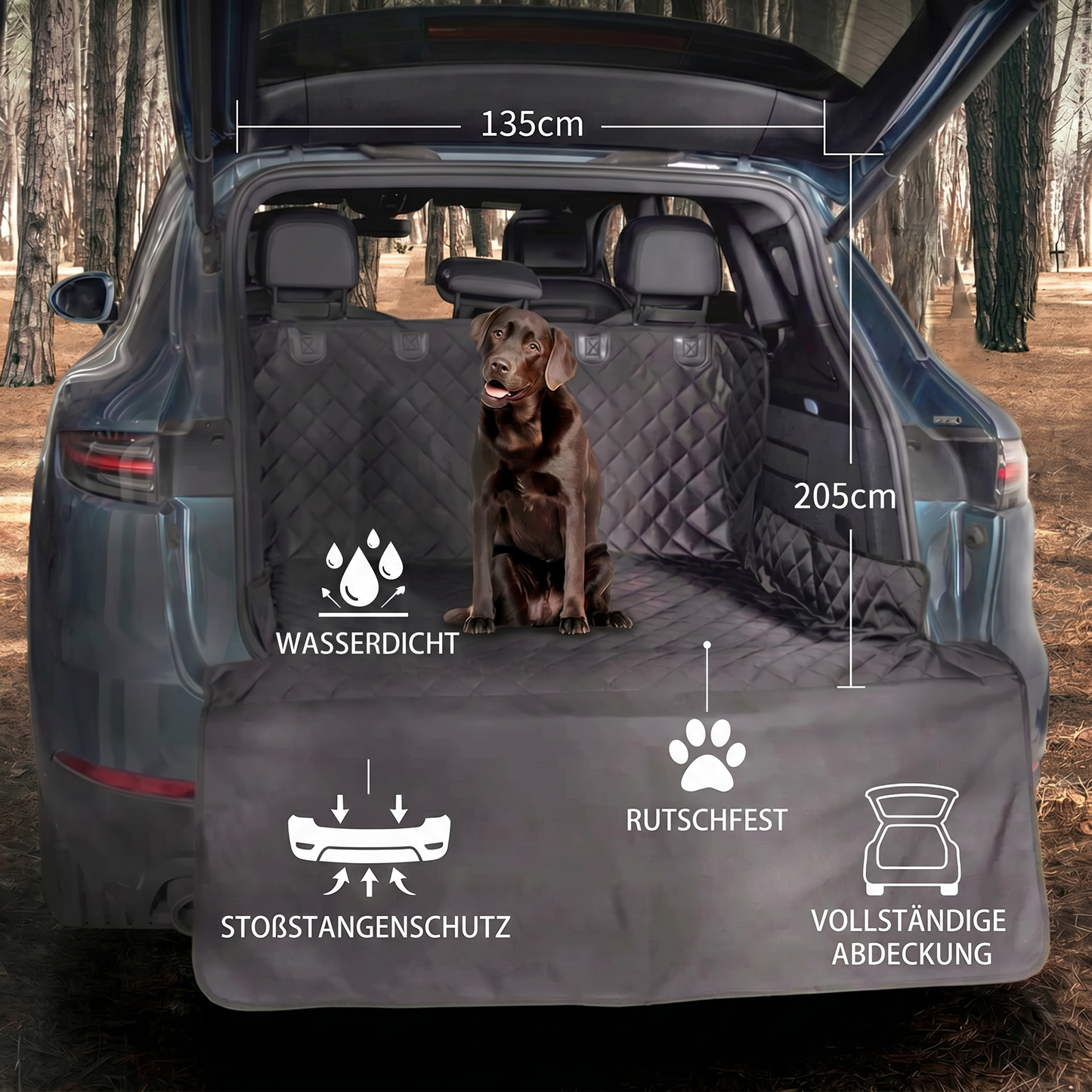 Paw Room™ SUV-Ladeflächenauskleidung mit Stoßstangenschutz