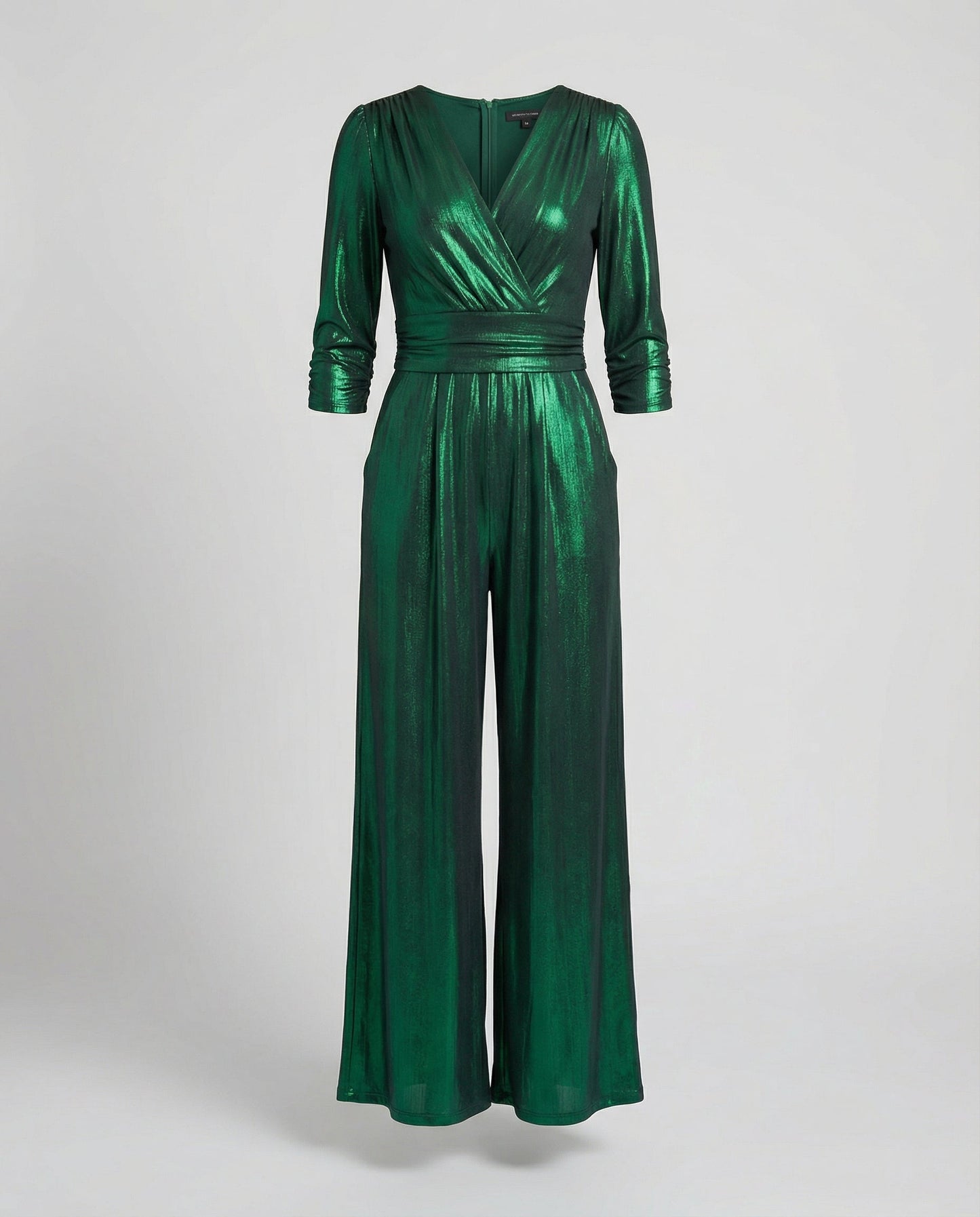 Sophia | Ärmelloser Satin-Jumpsuit mit weitem Bein