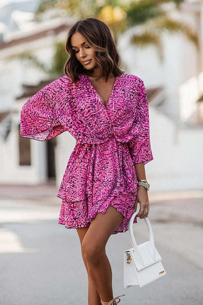 Maya | Farbenfrohes Und Luftiges Tropical-Minikleid Im Boho-Stil
