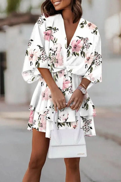 Maya | Farbenfrohes Und Luftiges Tropical-Minikleid Im Boho-Stil