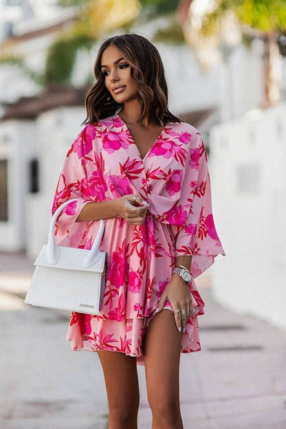 Maya | Farbenfrohes Und Luftiges Tropical-Minikleid Im Boho-Stil