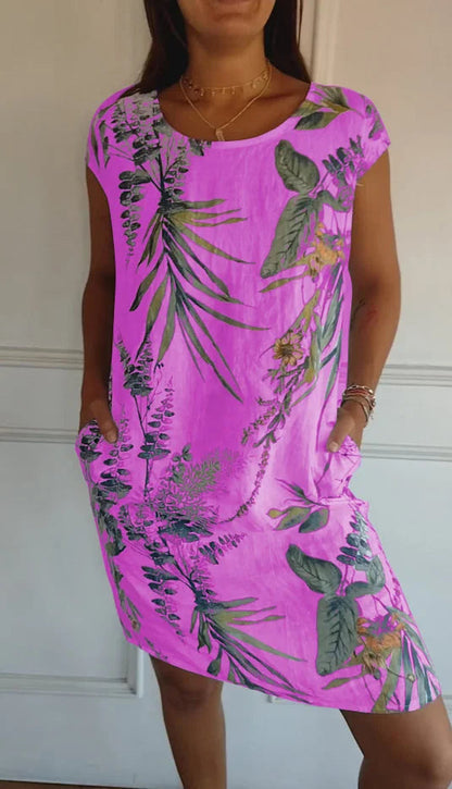 Arvento | Leichtes Sommerkleid mit botanischem Print