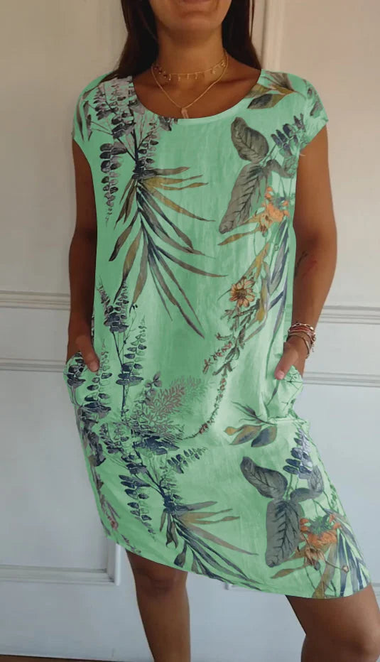 Arvento | Leichtes Sommerkleid mit botanischem Print