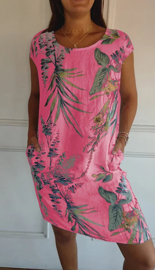 Arvento | Leichtes Sommerkleid mit botanischem Print