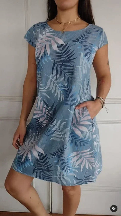 Arvento | Leichtes Sommerkleid mit botanischem Print