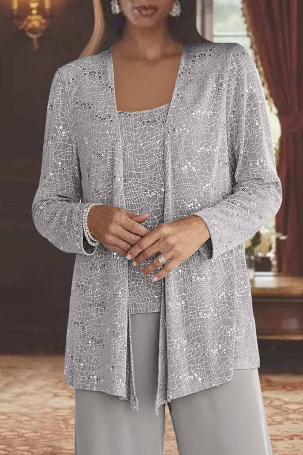 Aurelia | Elegantes Und Stilvolles Dreiteiliges Pailletten-Set