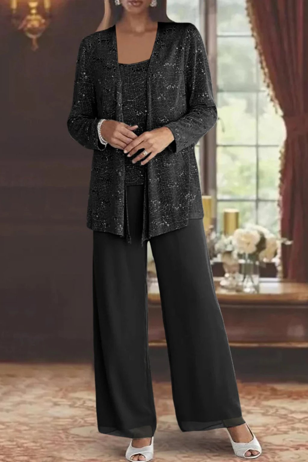 Aurelia | Elegantes Und Stilvolles Dreiteiliges Pailletten-Set