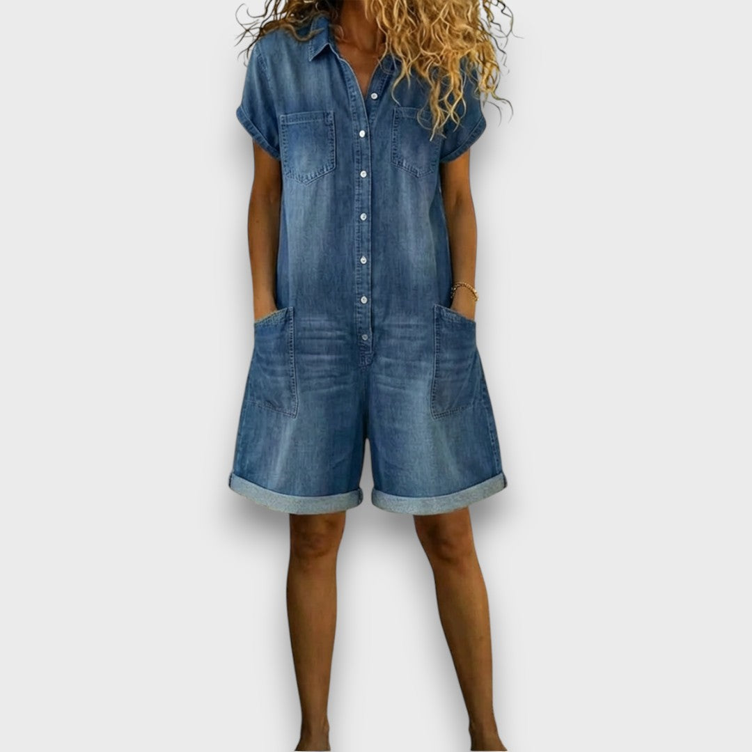 Christine | Komfortabler und stilvoller Jumpsuit im Denim-Look für Damen