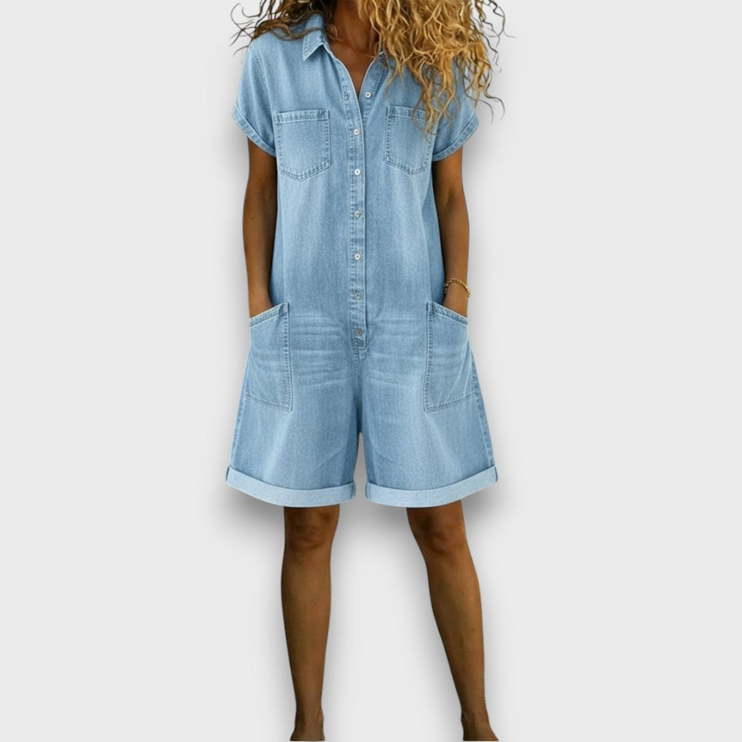 Christine | Komfortabler und stilvoller Jumpsuit im Denim-Look für Damen