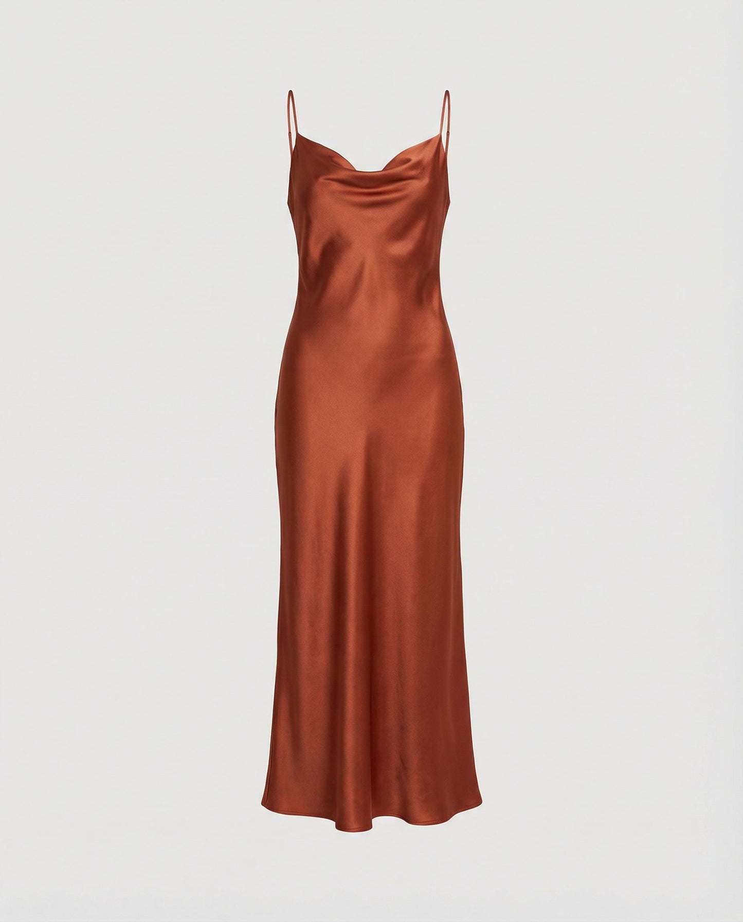 Elena | Elegantes Satinkleid mit verstellbaren Trägern