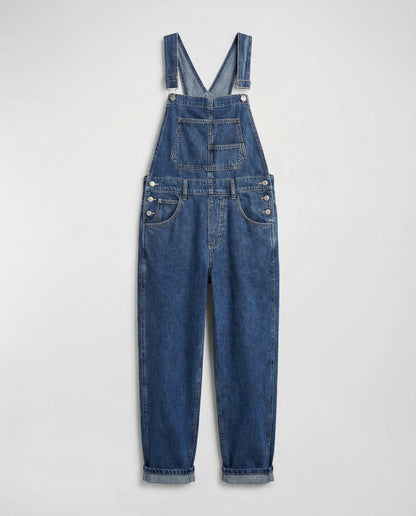 Clara | Stilvolle Jeans-Latzhose mit Cross-Back-Design