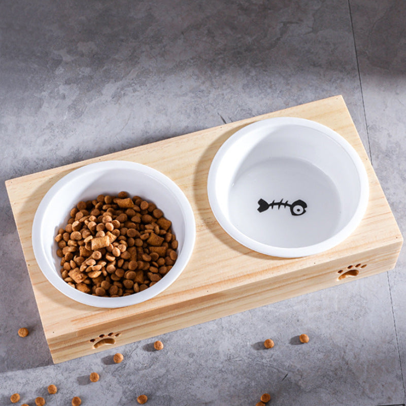 Paw Room™ Napf Duo im Holz-Design