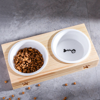 Paw Room™ Napf Duo im Holz-Design