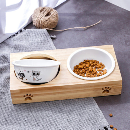 Paw Room™ Napf Duo im Holz-Design