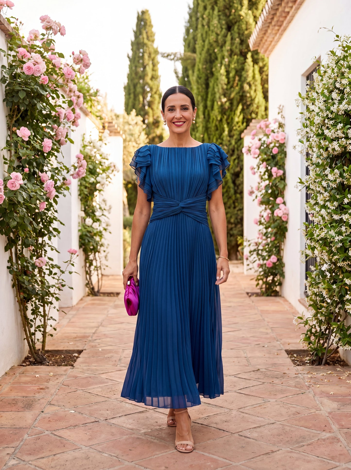 Seraphina | Elegantes Maxikleid mit Drapiertem Bund