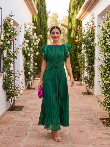 Seraphina | Elegantes Maxikleid mit Drapiertem Bund