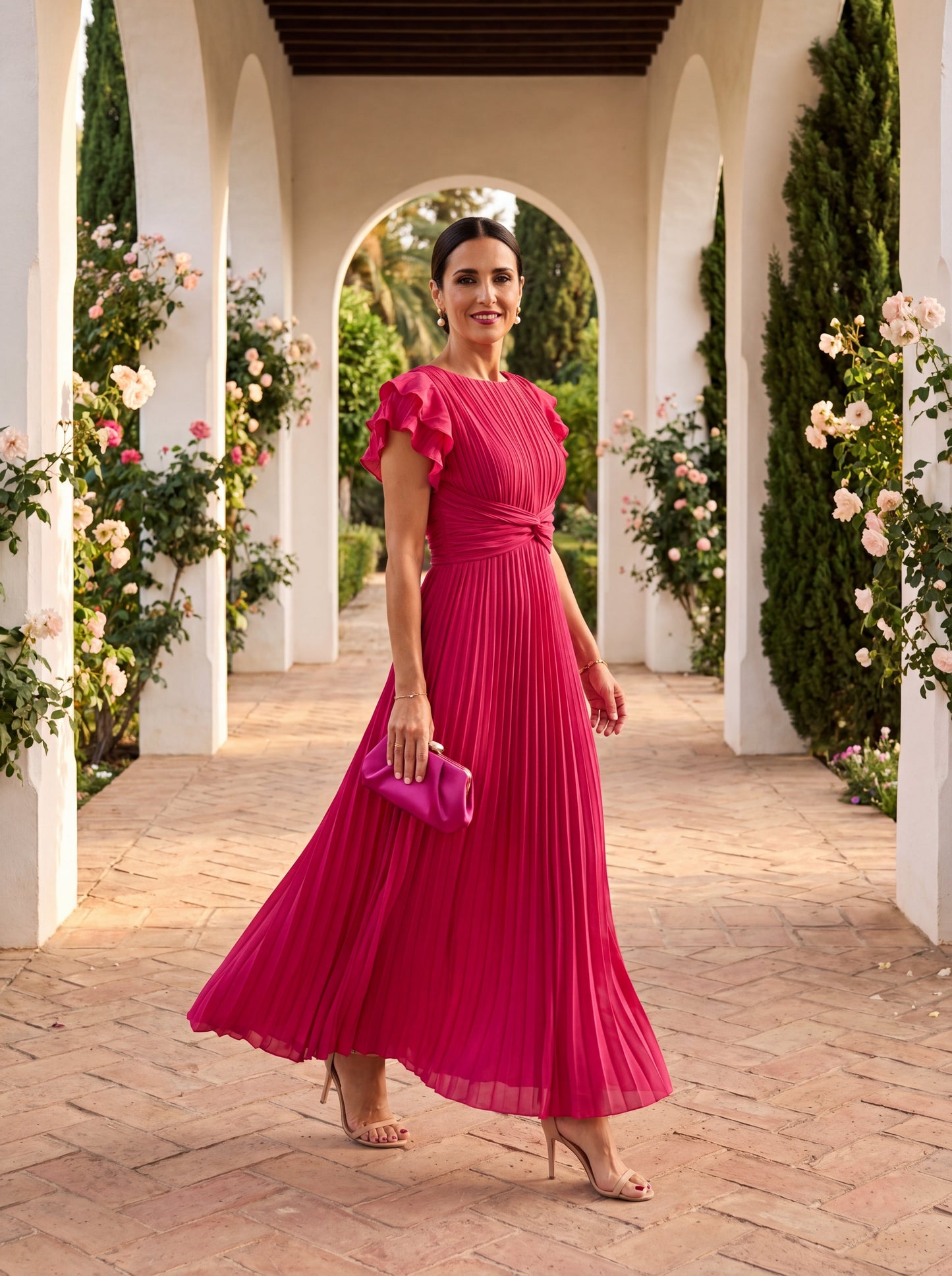 Seraphina | Elegantes Maxikleid mit Drapiertem Bund