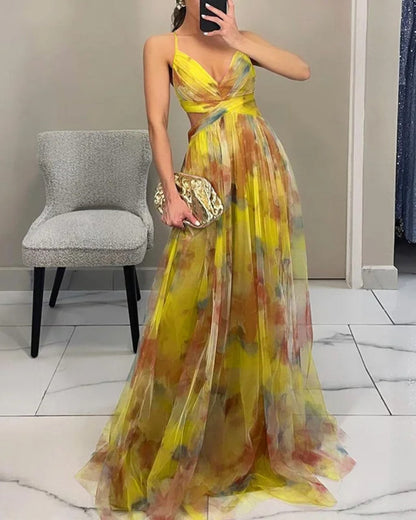 Giselle | Zauberhaftes Maxikleid mit Blumenmuster