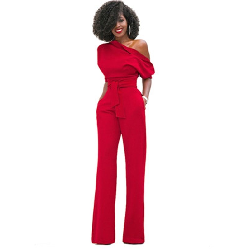 Isabella | Off-Shoulder-Jumpsuit mit weitem Bein